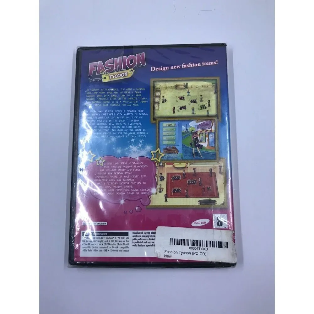 *Fashion Tycoon (PC, 2009) [NEW, SEALED, RARE] SEALED CD-ROM